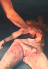 Necro Pervert Fucking the Butchered Belly of a Dead Woman