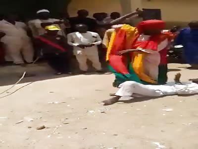AFRICAN EMIR PUNISHES HIS PALACE GUARD