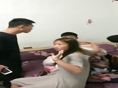 Chinese Girlfriend caught fucking with lover 