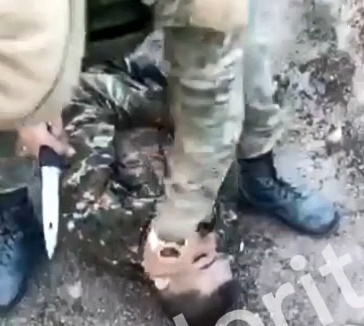 Azerbaijani Cuts Off an Armenian Soldier's Ear