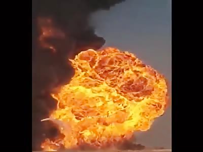 Massive big explosion of gaz pipe line in Iraq 