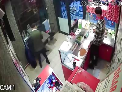 Unsatisfied customer attacks kebab shop worker.