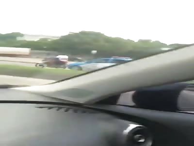 Colombian police causing terrible accident during pursuit 