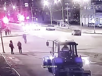 Crossing street in Russia is very dangerous 
