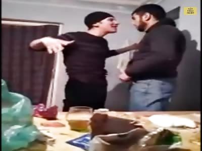 Russian drunk man insulted Chechenian then immediately regretted