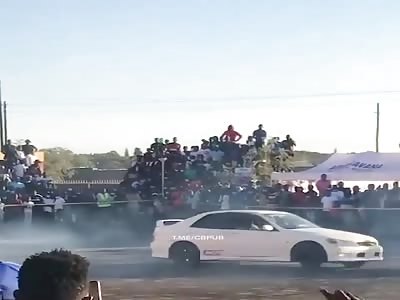 Car flew into the crowd during a drifting show