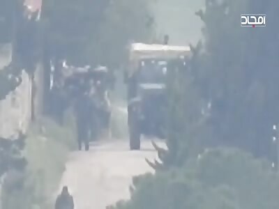 Hts destroyed today with a TOW strike a Regime transport truck 
