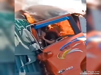 Trucker Burned Alive After Horrific Crash 