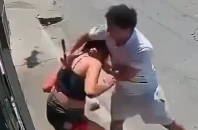 OUCH! GIRL BEING STABBED