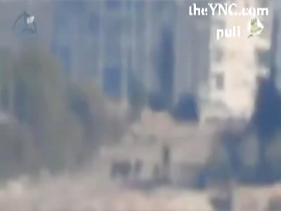 Rebels blowing up # Assad forces with TOW at al- # Assad Suburb in Western #Aleppo.