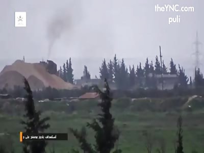 Rebels exploiting a tractor northwest of Assad