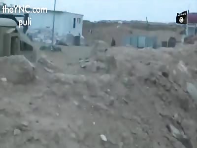ISIS attack on a Iraq base in Anbar Province filmed by dron