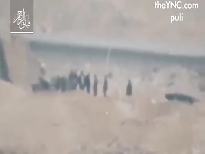 TOW strike against a group of pro Assad forces at Eastern Damascus