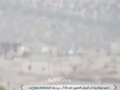 Video shows HTS blowing up Assad forces and a regime pickup truck with ATGM in Northeastern