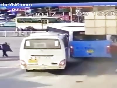 driver passes over pedestrians