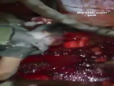 This graphic video shows the Assad forces that were killed by rebels.