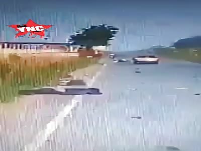 ACCIDENT motorcycle and automobile
