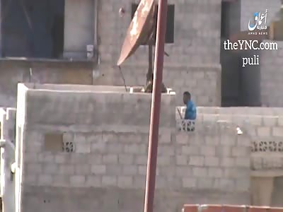 sniper in the Yarmouk camp south of Damascus