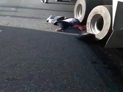 Scooter Girl completely destroyed by a Truck
