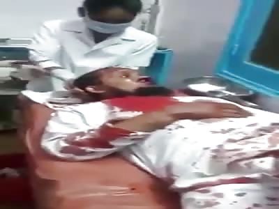 India: Two Islamic scholars were brutally beaten last night by Hindu 