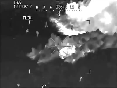 2 US Apaches eliminating 20 Taliban fighters that were preparing an ambush on US troops.