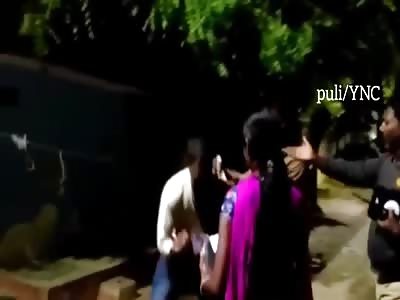 Look what dad does with his daughter in the fight with the woman.