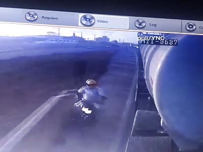 MOTORCYCLE IS CRUSHED BY TRUCK (includes sequels)