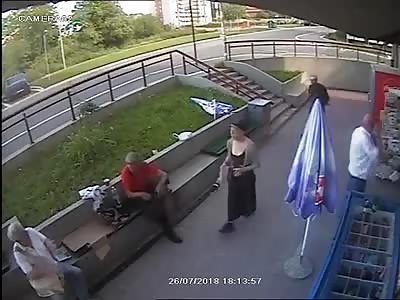 Brutal Punching a 60-year-old Man
