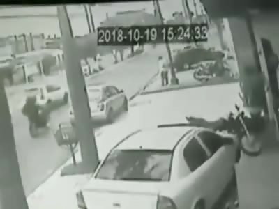 CCTV: Quick Drive-by Execution of Rival Gang 