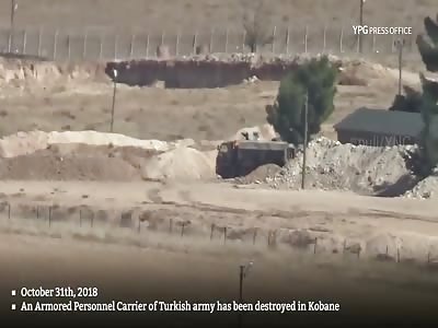 YPG retaliated to TSK shelling destroying with an ATGM to military tru