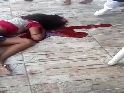 Murdered woman with a shot in the head