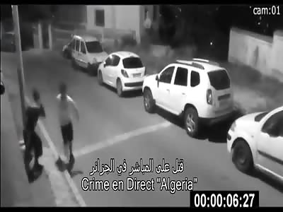 CCTV. Young man stabs and runs away