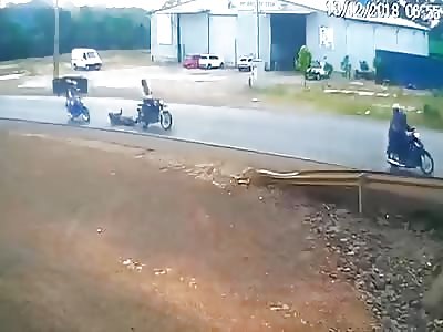 CCTV, motorcyclist is executed.