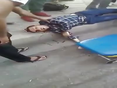 See The suicide of a young man in the street :