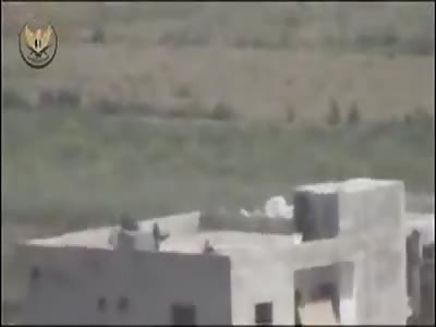 Video shows FSA rebels blowing up regime ATGM base with an ATGM strike