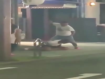 Sword Man Murders a Guy in the Street 