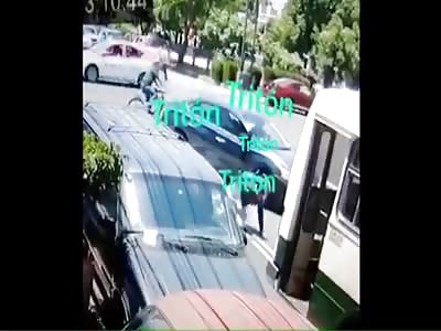 Run over two students