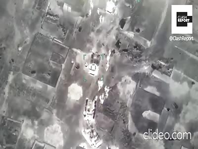 Video shows Turkish drone strikes destroying large Assad regime convoy