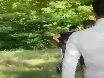 Armenian gang attacking an Azerbaijani citizen in Belgium, 