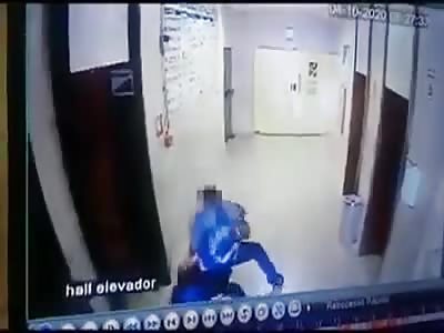 CCTV. psychopath brutally attacks woman 