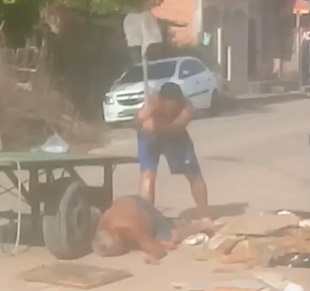 Man Takes Shovel Away and Beats Rival with It