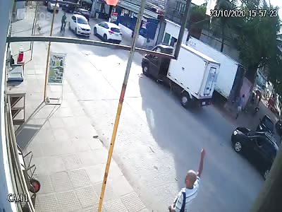 CCTV accident, crushed by bus 