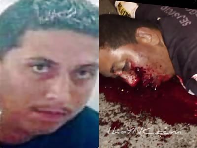 Murdered man with head shot, Brazil.