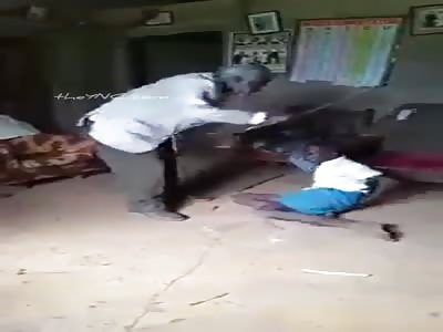 Shoking Boy is brutally punished by his  grandpa.
