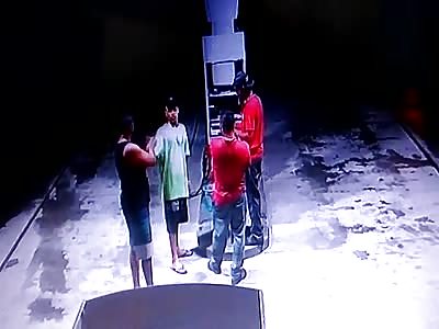 CCTV exact moment that man is executed 