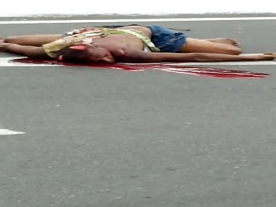 brutal, man in agony after suffering strong accident