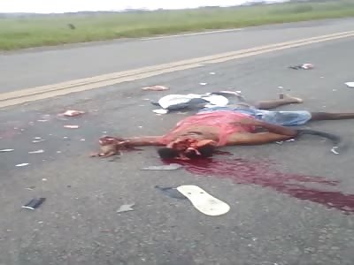brutal accident man with smashed head 