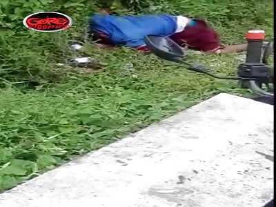 motorcyclist in agony after suffering accident
