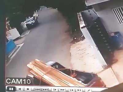 CCTV Two bikers crash 