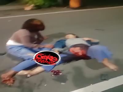 danm. brutal two women screaming in pain after accident